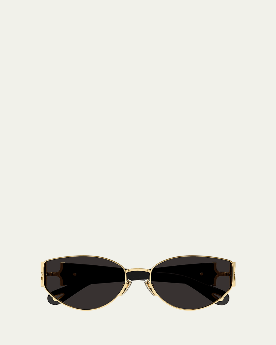 Round Logo-Print Sunglasses